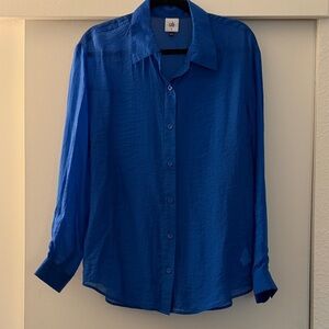 CAbi Royal Blue Luminous Button Down Shirt